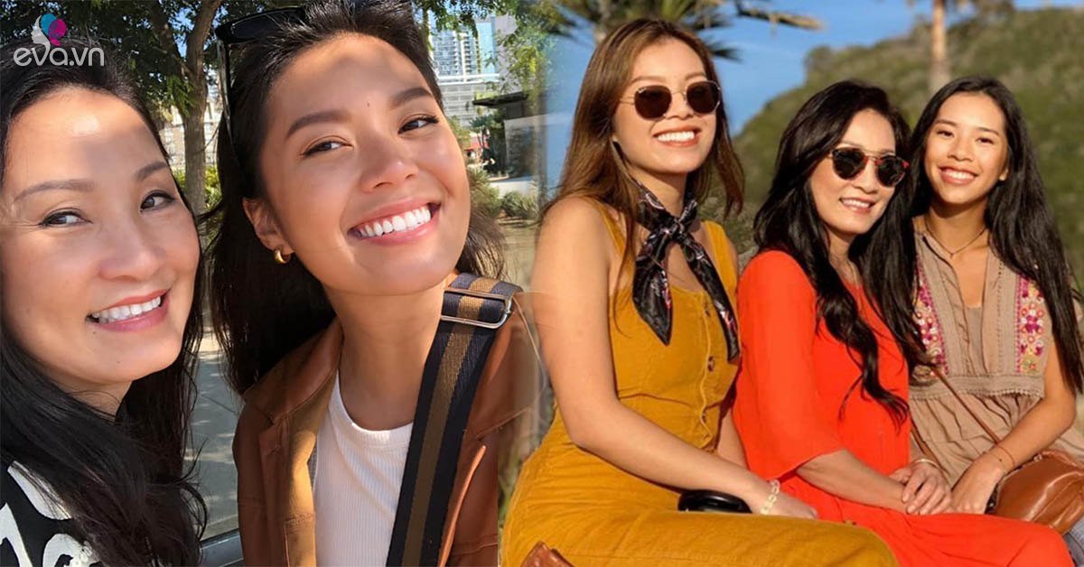 Bố mẹ chuẩn Á Đông, 2 ái nữ đẹp như Hoa hậu của Hồng Đào mang nét tây phóng khoáng