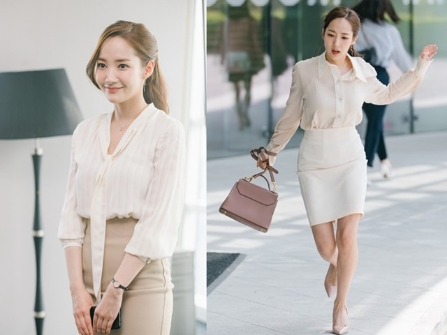 Nhan sắc lên xuống thất thường nhưng gout thời trang công sở 30 của Park Min Young đẹp miễn chê - 3