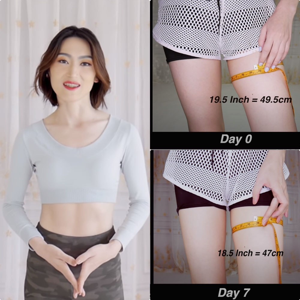 Chẳng cần đi gym, tự tập ở nhà, mẹ 1 con giảm liền 3cm mỡ đùi chỉ trong 7 ngày - 1