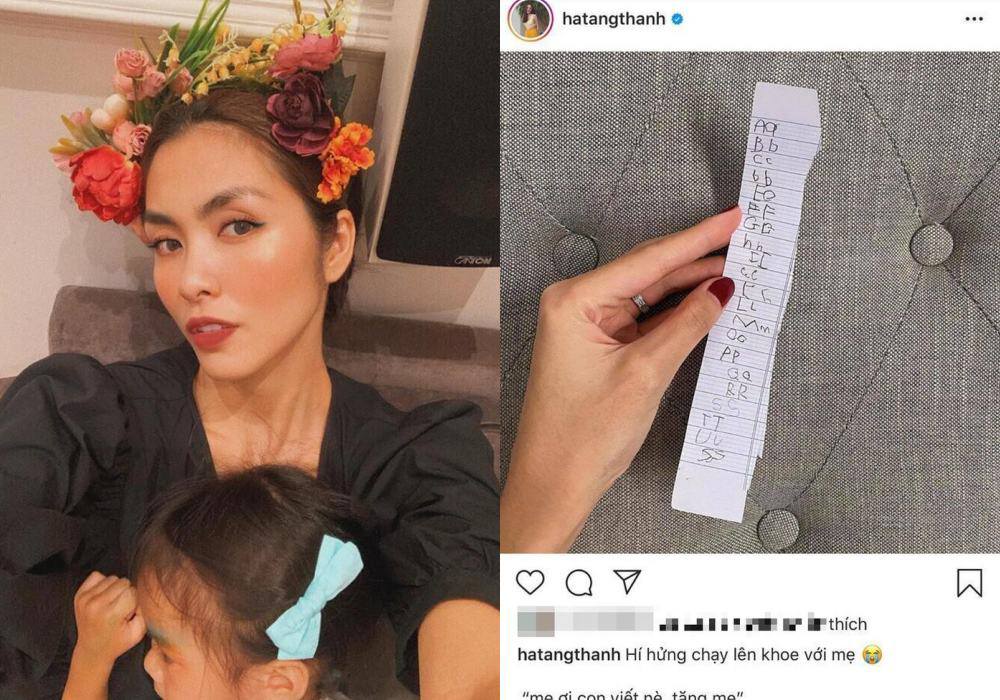 Tăng Thanh Hà khoe quà con gái tặng, mới 3 tuổi đã chứng minh tình cảm với bố mẹ - 1