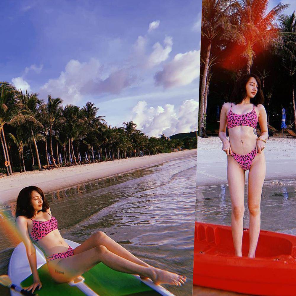 Diện bikini khoe dáng đồng hồ cát tuyệt mỹ, Bảo Anh amp;#34;đập tanamp;#34; nghi vấn bí mật sinh con - 4