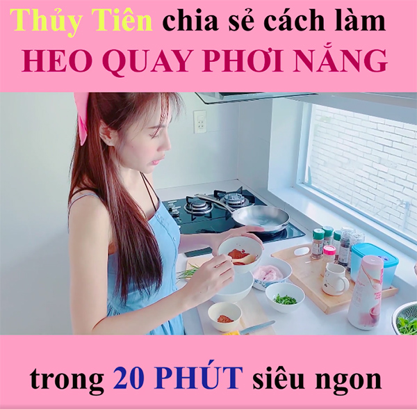 Đảm đang như Thuỷ Tiên: Làm món heo quay da giòn chỉ trong 20 phút! - 1