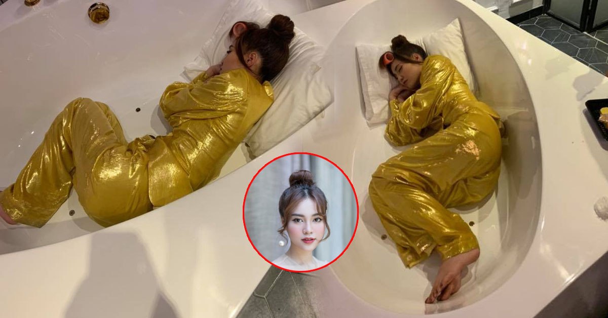 Lan Ngọc co quắp ngủ trong bồn tắm sau 17 tiếng làm việc liên tục