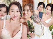 Thời trang - Khoe ảnh đi ăn cưới, cô nàng "áp đảo" cô dâu bằng vòng một căng tròn