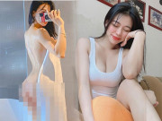Làm đẹp - Hot girl nghiện khoe "vòng mông quả táo" 100cm bất chấp quấn hờ một chiếc khăn mỏng