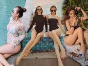 Làm đẹp - Kỉ niệm tuổi 30 chỉ là phụ, Huyền Lizzie và Phanh Lee khoe body "mướt mát" với bikini là chính