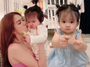 Làm mẹ - Loạt ảnh một bé gái gương mặt giống hệt Ngọc Trinh, nữ hoàng nội y mua túi hiệu cho dùng