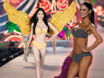 Thí sinh ngực khủng nhất Hoa hậu Việt Nam chỉ catwalk nhẹ nhàng mà đường cong uốn lượn