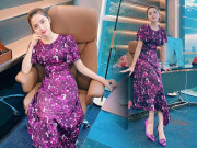 Thời trang - Hậu ồn ào bị tẩy chay, Hương Giang lột hết hột xoàn, tái xuất với cây đồ tím đơn giản