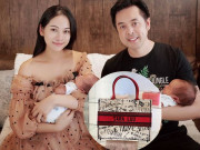 Thời trang - Bà xã Dương Khắc Linh nhập hội mẹ bỉm sành điệu, "độ" túi hiệu chỉ để đựng tã và sữa