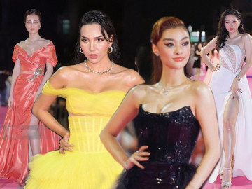 Chiếm sóng với váy áo thường rồi, dàn sao dự thảm đỏ HHVN lăng xê mốt make-up như tráng mỡ