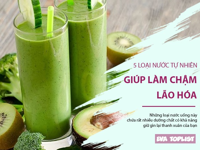 5 loại nước uống tự nhiên bổ dưỡng có khả năng làm chậm lão hóa