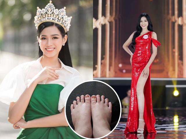 Chân dài mướt mải 1m1 nhưng Tân Hoa hậu Đỗ Thị Hà lại có bàn chân Cám