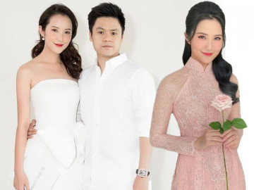 Primmy Trương, cô dâu của Phan Thành diện áo dài hồng, makeup ngọt ngào ngày đính hôn