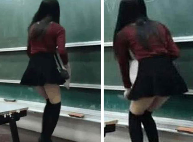 Accidentally Entered Children's Class, Mother Panic With Teacher's Short Skirt - 2