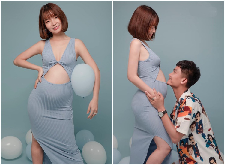 Hết mang giày cao lênh khênh, bạn gái Mạc Văn Khoa lại mê diện đồ ôm sát khi mang bầu - 5