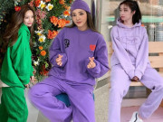 Thời trang - Chẳng cần phối đồ cầu kỳ, sao Hàn diện nguyên bộ đồ nỉ là đủ đẹp từ nhà ra phố