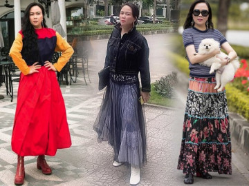 Phượng Chanel đúng là có thù với chân váy dài: cứ lên đồ đón ngày rét lại dìm dáng thấy thương
