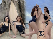 Xem ăn chơi - Đi Phú Quốc, Ngọc Trinh và Chi Pu có dịp khoe dáng nóng bỏng bên chiếc ván 250 triệu