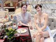 Làm mẹ - Mẹ bỉm sữa ngực căng như nứt cúc áo, xinh áp đảo MC VTV, con lai đẹp như thiên thần