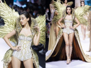 Thời trang - Hoá thân nữ thần, Đỗ Mỹ Linh như gục ngã với chiếc váy dát vàng nặng 40kg