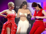 Thời trang - Chọn đầm hiểm hóc, sao nữ hồn nhiên luồn tay chỉnh đốn trang phục giữa thanh thiên bạch nhật