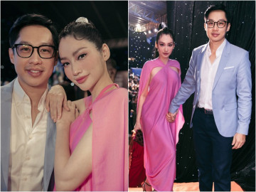 Ông xã John Từ cưng chiều, ngọt ngào dắt tay Trúc Diễm đi sự kiện