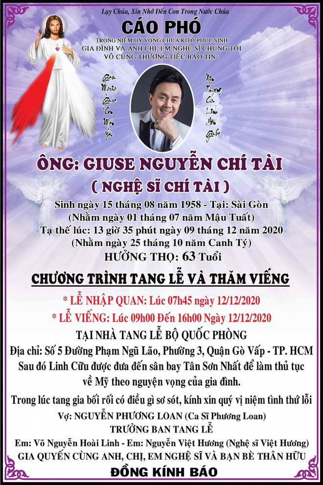 Gia đình Chí Tài phải làm nhiều thủ tục, chi gần nửa tỷ để đưa thi hài anh sang Mỹ  - 2
