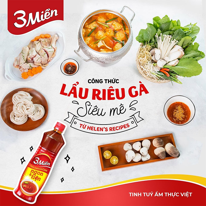 Công thức món lẩu riêu gà “thần thánh” của Vlogger đình đám Helen’s Recipe amp;#34;cânamp;#34; mọi cuộc vui cuối năm - 2
