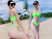 Thời trang - Tình địch của Ngọc Trinh có mông quả táo mê diện bikini khoét cao tít tắp