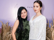 Á hậu Thuỵ Vân tự lái xe đến chúc mừng MC Quỳnh Chi