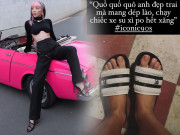 Thời trang - Đôi dép trắng đen tuổi thơ rẻ bèo nay được Tóc Tiên và hội chị em "lăng xê" vẫn đẹp