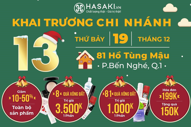 Hasaki sắp khai trương chi nhánh 13: nằm ngay trung tâm Q.1, mở bán hàng ngàn deal 1.000đ thích mê - 1