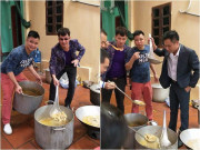 Bếp Eva - Xuân Bắc khoe nồi cháo "siêu to khổng lồ" nhà Tự Long, dân mạng: Có phải cháo đâu chú!
