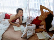 Bà bầu - Hoàng Oanh tung ảnh "giường chiếu" do chính chồng Tây chụp, dân tình: "Chẳng mấy có thêm em bé"