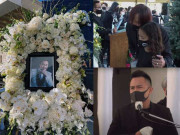 Giải trí - Tang lễ Chí Tài ở Mỹ: Con gái Việt Hương đứng nhìn linh cữu, Hoài Linh thức trắng đêm