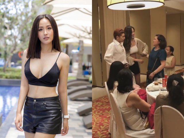 Thái độ của Mai Phương Thuý khi bị nhắc nhở vì mặc hở trước mặt mẹ bạn trai tin đồn