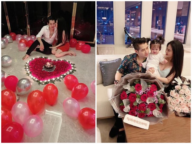 Trong biệt thự 18 tỷ, chị gái Ngọc Trinh được chồng kém tuổi mừng sinh nhật lãng mạn