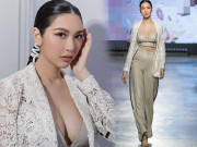 Thời trang - Á hậu Thúy Vân tái xuất sàn diễn sau sinh, giật spotlight với trang phục phô "báu vật" mẹ bỉm