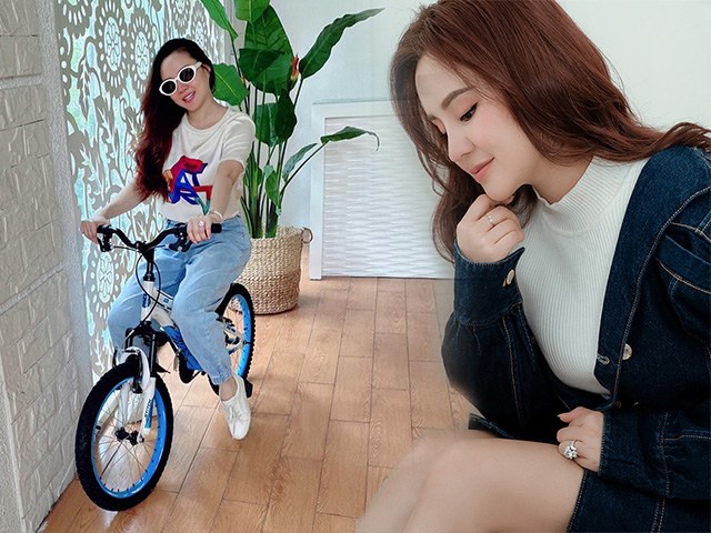 Gái 3 con Vy Oanh ăn diện sau sinh, bộ nào cũng che đường cong, khéo khoe nhẫn kim cương