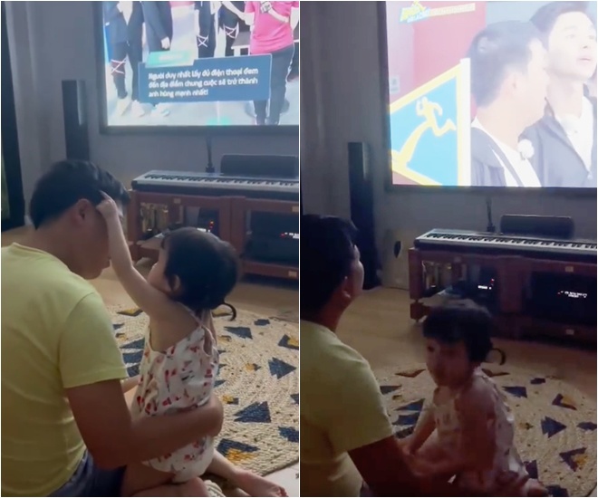 Cô bé có những hành động đốn tim. Cũng qua đoạn video, bé Destiny lộ mặt trong khoảnh khắc ngoảnh lại phía sau.