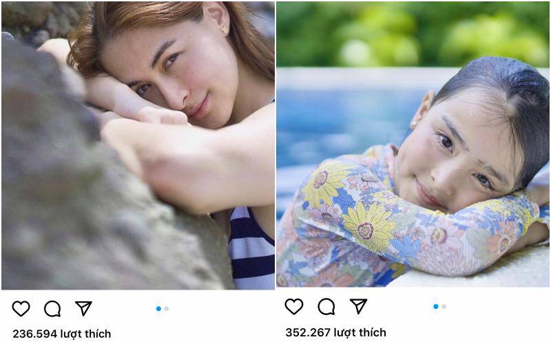 Mỹ nhân đẹp nhất Philippines diện đồ bơi gợi cảm nhưng thất thủ trước con gái thiên thần - 4