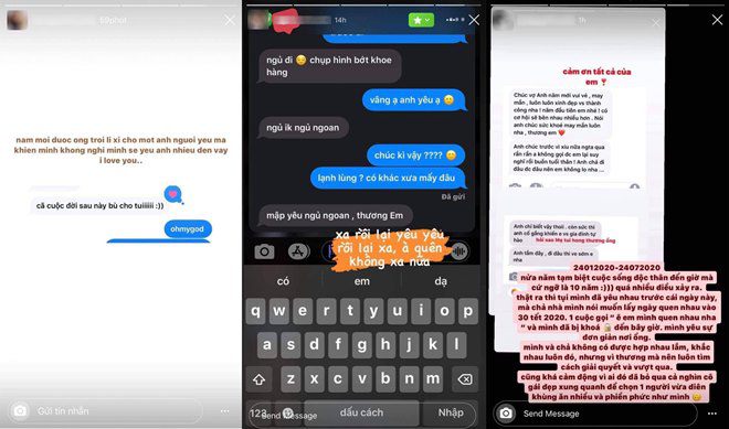 Ngoài T.V., cô gái thứ 3 cũng tiết lộ hình ảnh và tin nhắn mờ ám giữa mình và nam ca sĩ sinh năm 1997.