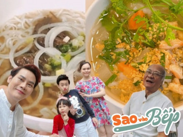 Sao vào bếp: MC VTV sang nhà ngoại nấu món thần sầu, bố vợ NSND khen con rể nức nở