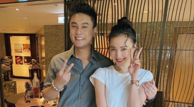 Chu Hiếu Thiên bên bà xã Hàn Văn Văn.