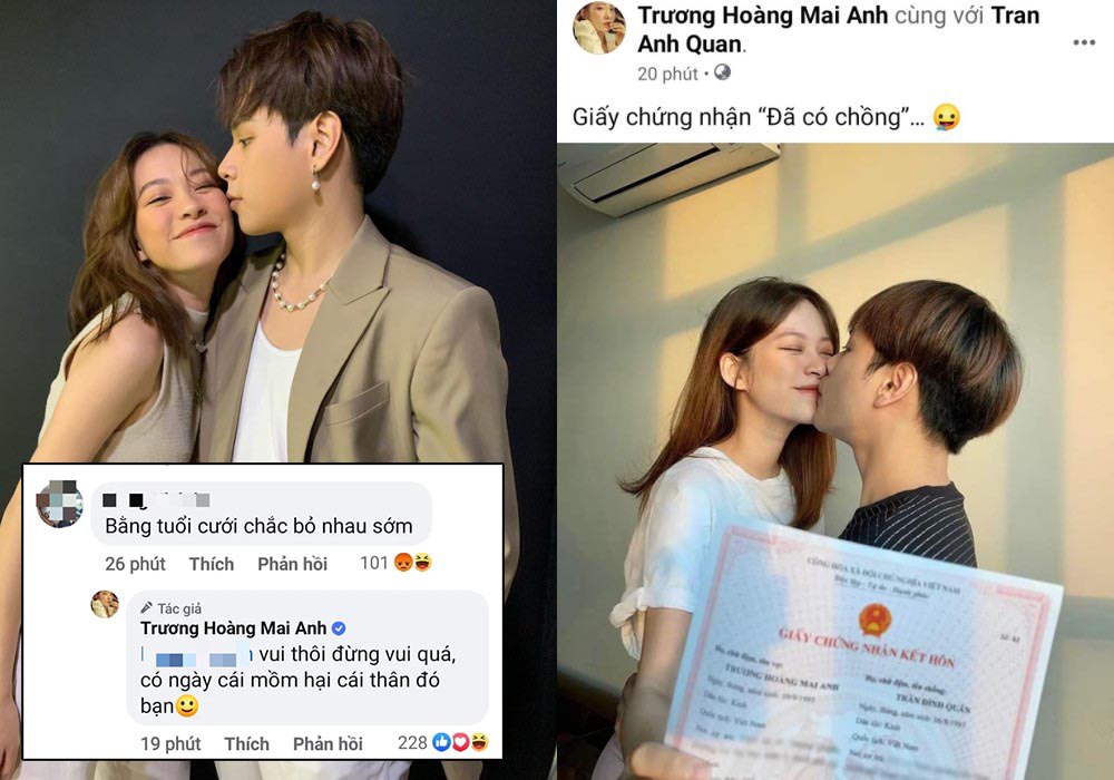 Vợ hot girl, diễn viên của Jaykii đáp trả cực gắt khi vừa khoe giấy đăng ký kết hôn đã bị nói bỏ nhau sớm.