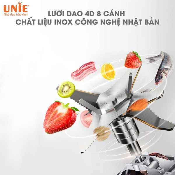 Lưỡi dao sắc bén từ inox 304 an toàn cho sức khoẻ - xay nhuyễn mịn mọi thực phẩm