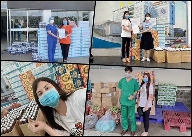 em“Người đẹp Môi trường” Như Quỳnh tham gia hỗ trợ người dân, tuyến đầu trong suốt nhiều tháng dịch bệnh ở TP Hồ Chí /emMinh.