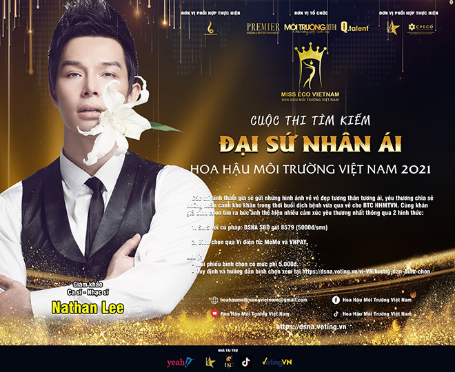 Ca - nhạc sĩ Nathan Lee cũng là một thành viên trong ban giám khảo của “Đại sứ nhân ái”.