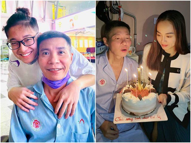 Con trai mừng sinh nhật Công Lý trong bệnh viện, MC Thảo Vân nói lời tình cảm với bố Tít